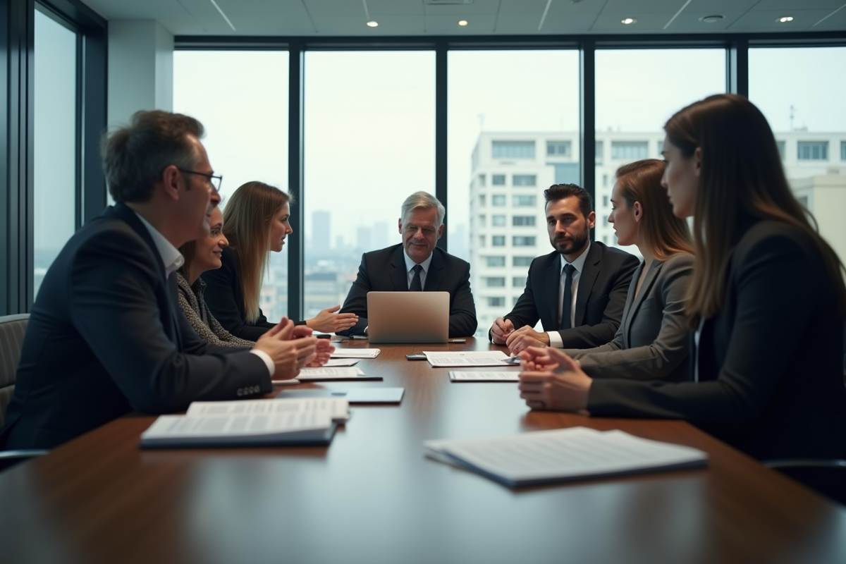 Groupe de personnes discutant autour d