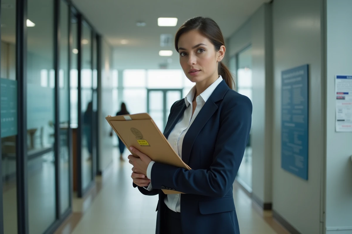 Femme déposant un recours administratif auprès d'un conseiller après un refus de DEF Acre