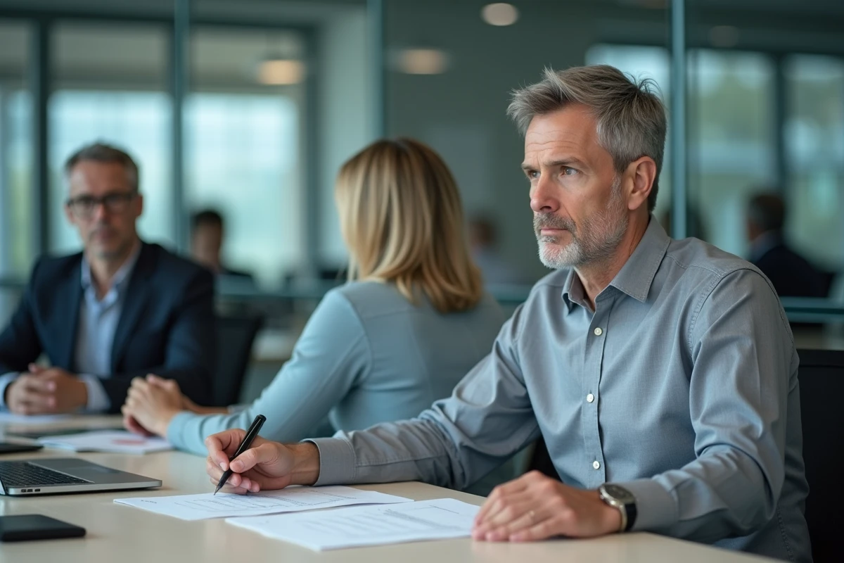 Homme concentré lors d