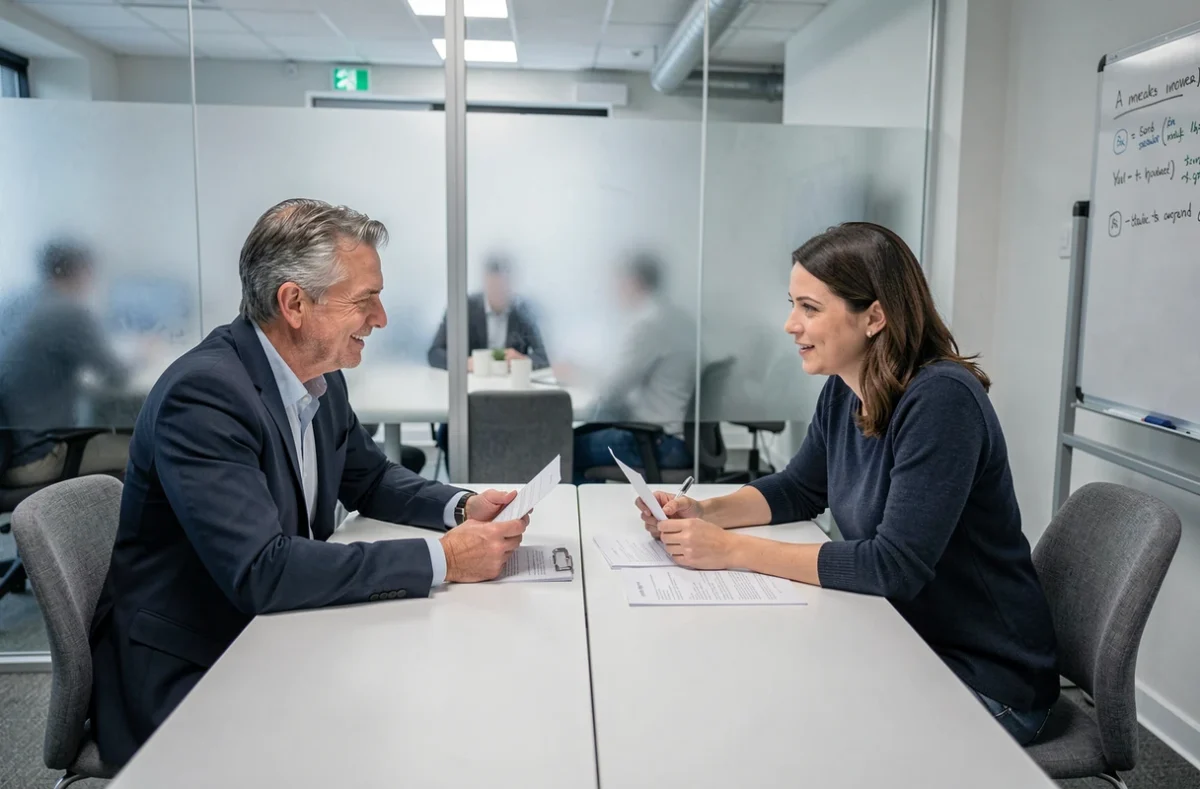 Réunion professionnelle dans une salle de meeting d'un coworking situé près de la gare de Lyon à Paris